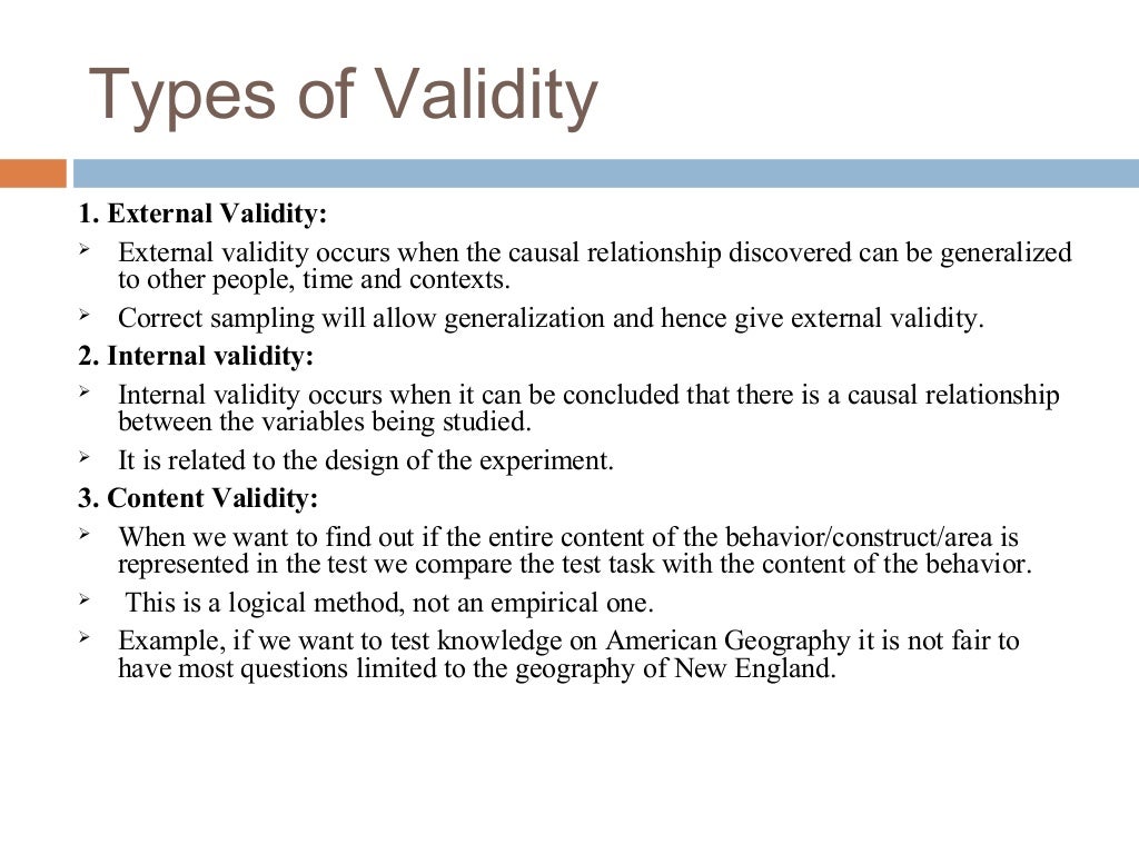 research paper on validity and reliability