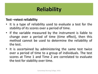 Validity and reliability of the instrument | PDF
