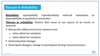 Validity and Reliability Threats and appropriate tool.pptx