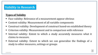 Validity and Reliability Threats and appropriate tool.pptx