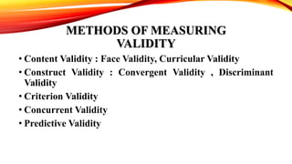 Validity of Assessment Tools | PPTX