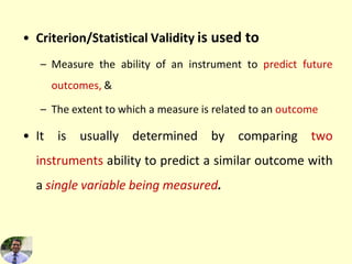 Instrument Validity Testing Example Validity of instrument | PDF