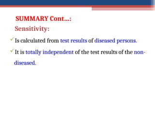 Validity and reliability of screening/ diagnostic tests | PPT