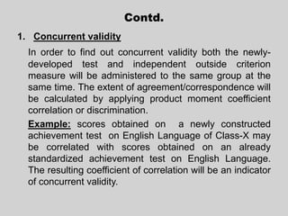 Validity of test | PPTX