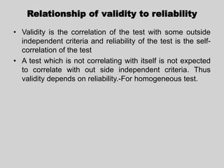 Validity of test | PPTX