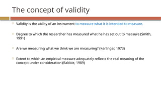 Comprehensive Guide to Validity and Reliability in Research Measurement ...
