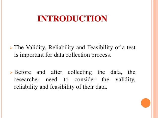 Validity and reliability of data collection - daxcampus