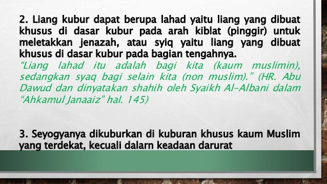 Tata Cara Menguburkan Jenazah