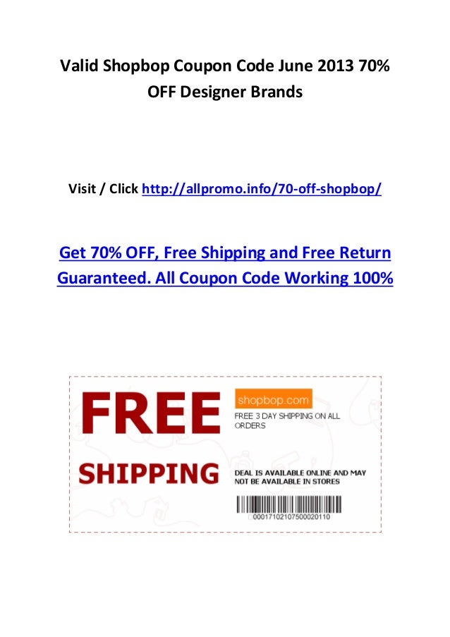 Valid Shopbop Coupon Code June 2013 70 OFF Designer Brands