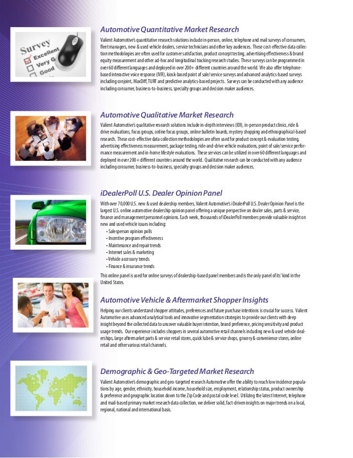 Valient Automotive Aftermarket Market Research Brochure