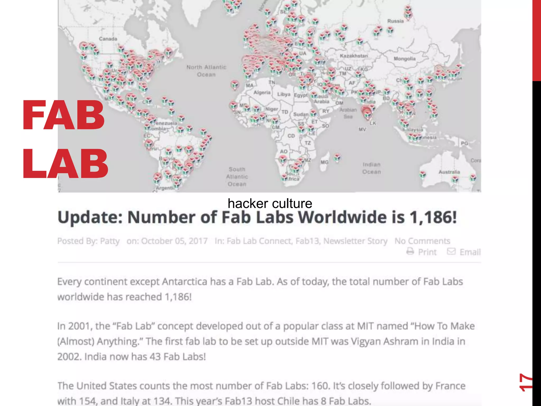 17
hacker culture
FAB
LAB
 