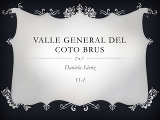 VALLE GENERAL DEL
COTO BRUS
Daniela Sáenz
11-1

 