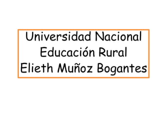 Universidad NacionalEducación RuralElieth Muñoz Bogantes