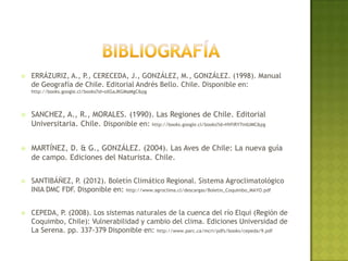  Elvalor económico del déficit o pérdida se
 ha estimado a través de la disminución de la
 producción, para el sector agrícola y a través
 de las alzas en los costos de producción, para
 el caso de los sectores hidroeléctrico,
 domiciliario y minero o industrial.
 
