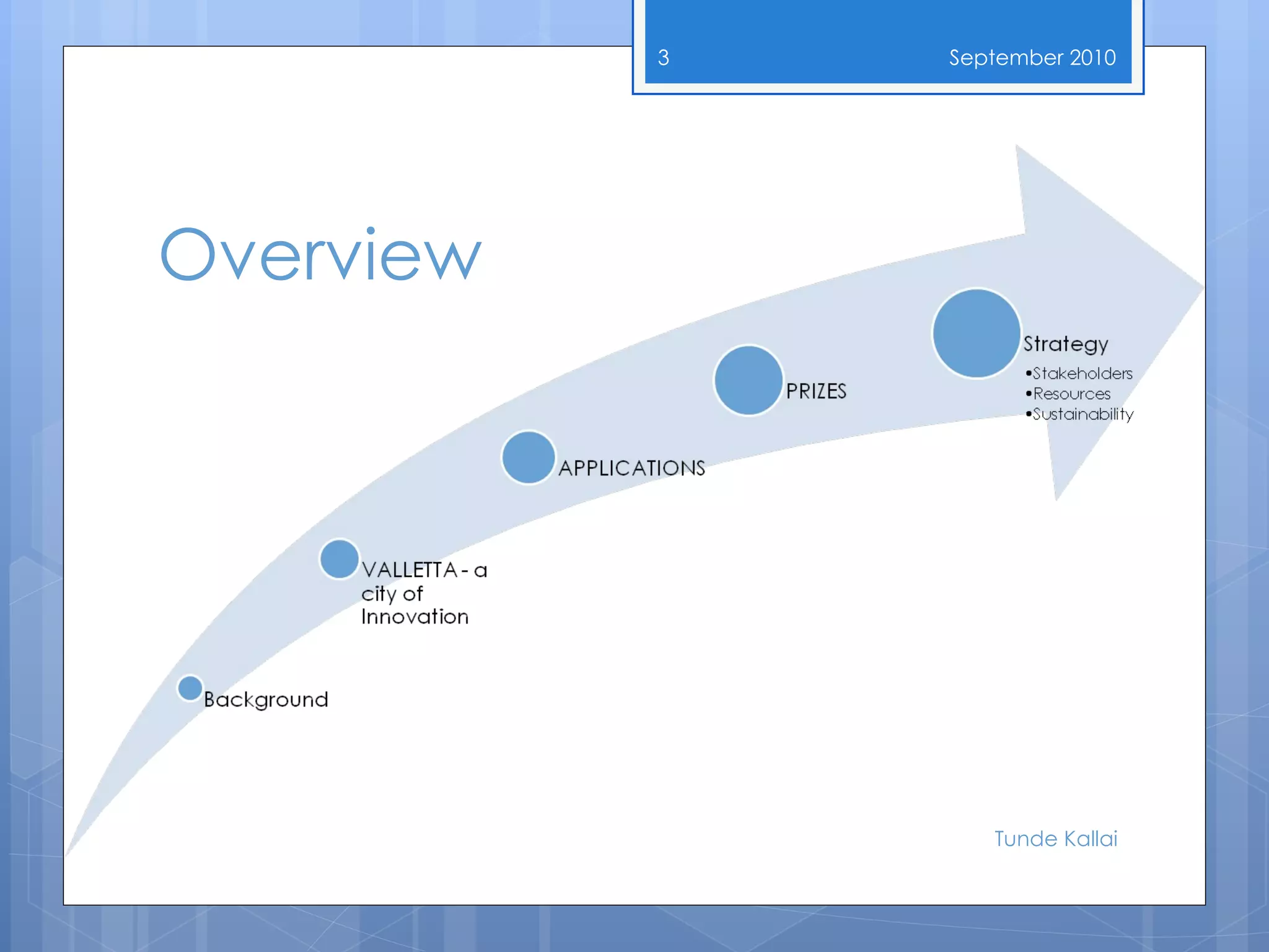 Overview September 2010 Tunde Kallai 