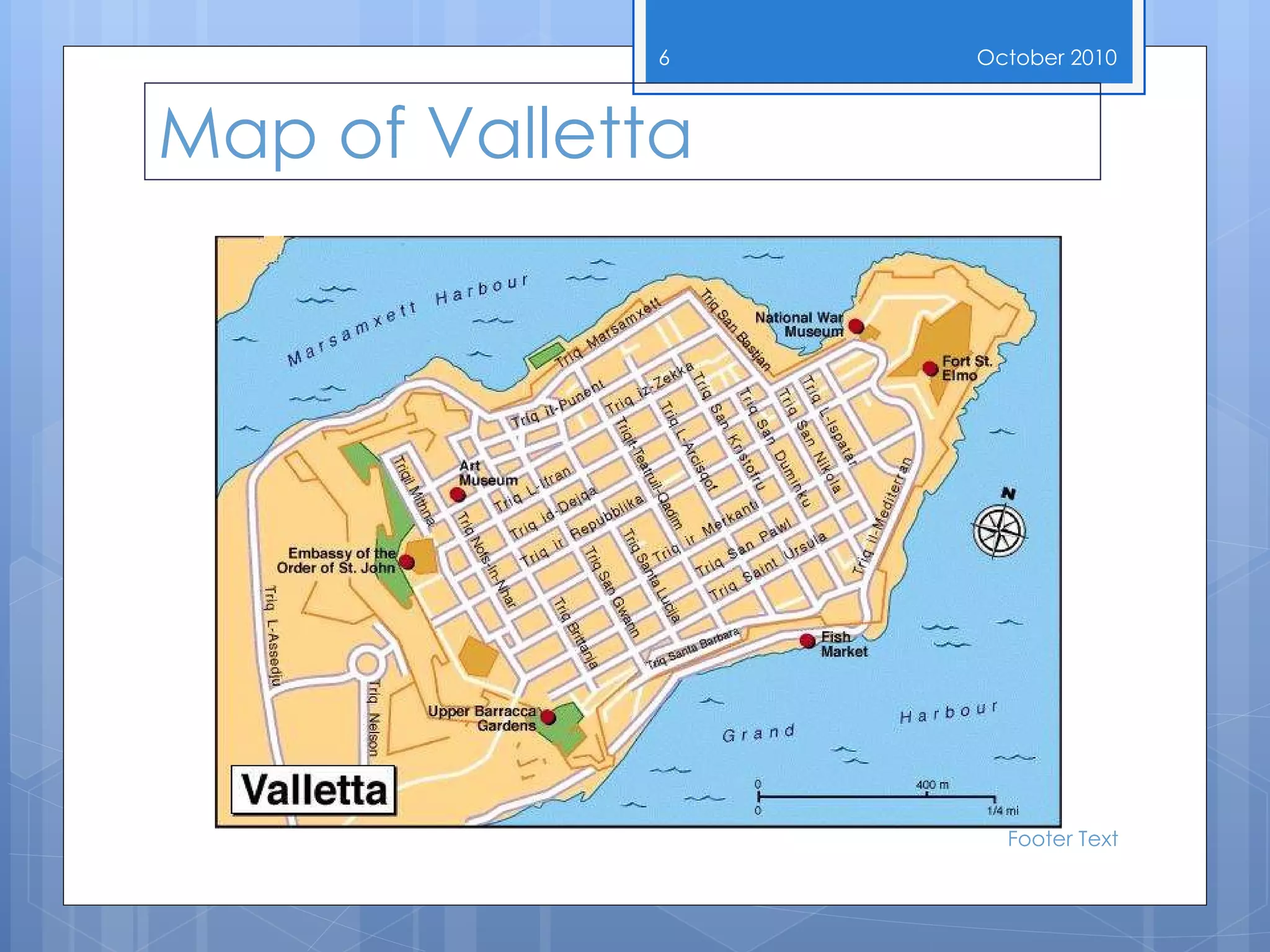 Map of Valletta October 2010 Footer Text 