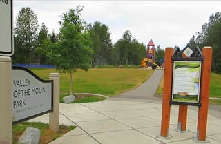 Valley of the Moon Park 3 minutes drive to the south of best Anchorage dentist Anchorage Midtown Dental Center