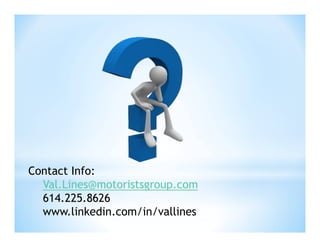 Contact Info:
Val.Lines@motoristsgroup.com
614.225.8626
www.linkedin.com/in/vallines

 
