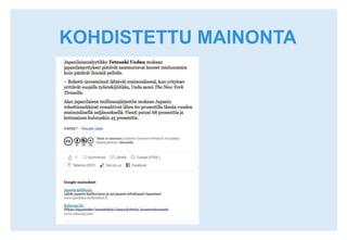 KOHDISTETTU MAINONTAlorem