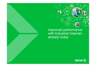 Improved performance
with Industrial Internet -
already today
 