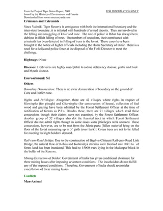 Valmiki Tiger Project report India