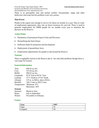 Valmiki Tiger Project report India