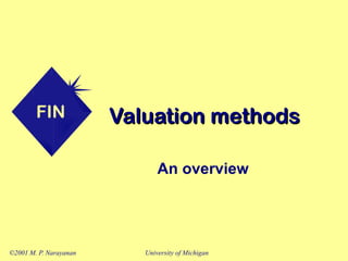 Valuation methods An overview 