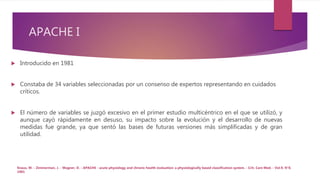 Valoración APACHE | PPTX