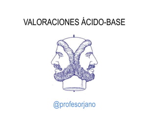 VALORACIONES ÁCIDO-BASE




      @profesorjano
 
