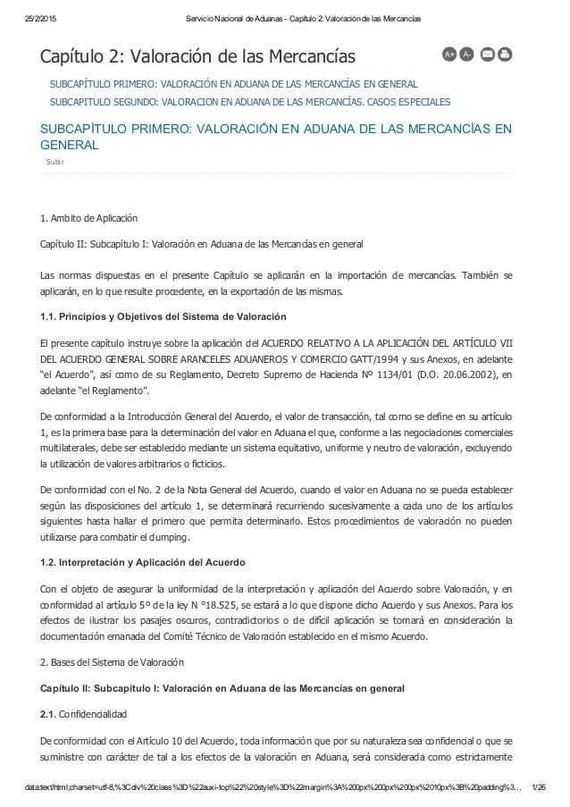 Valoración de las mercancias en aduanas