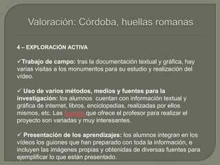 Valoración de una unidad didáctica ABP: Córdoba, huellas romanas