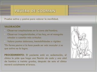 Valoraciones miembro superior. Fisioterapia. | PDF