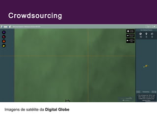 Crowdsourcing 
Imagens de satélite da Digital Globe 
 