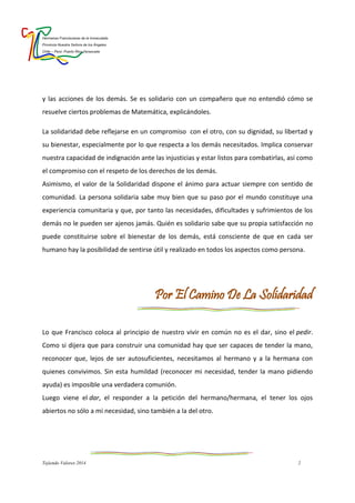 Valor de la solidaridad | PDF