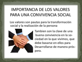 "Valores Sociales"