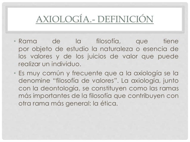 Valores axiología
