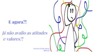 E agora?!
Já não avalio as atitudes
e valores?!
Rosalina Simão Nunes
2022/23
 