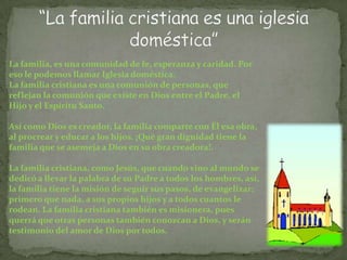 Valores cristianos en la familia | PPTX
