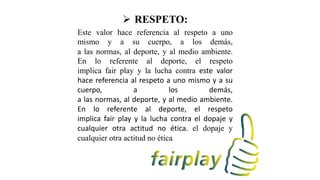 Valores de los juegos olímpicos | PPTX