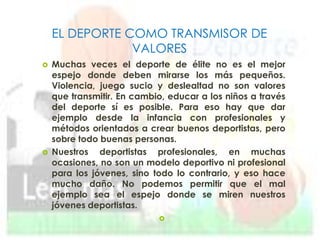 Valores en el deporte | PPTX