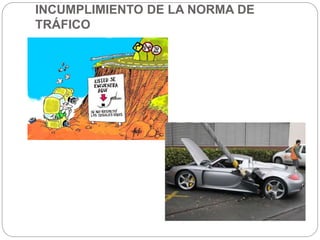 INCUMPLIMIENTO DE LA NORMA DE
TRÁFICO
 