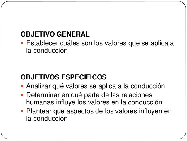 Valores en la conducción