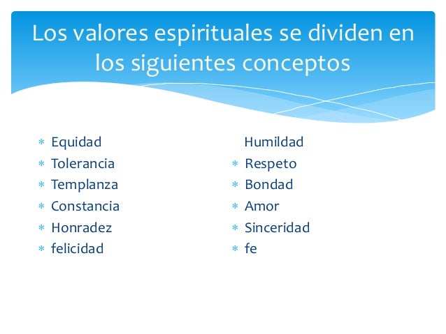 Valores espirituales grupo numero 8