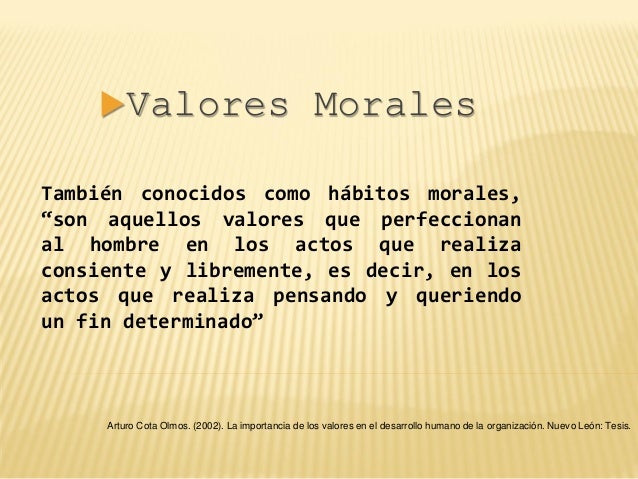 Valores eticos