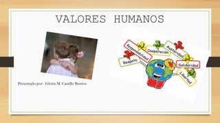 VALORES HUMANOS
Presentado por: Gloria M. Castillo Berrios
 