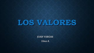 LOS VALORESLOS VALORES
JOAN VARGASJOAN VARGAS
10mo A10mo A
 