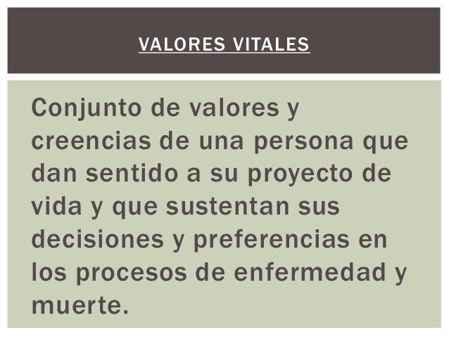 Valores vitales