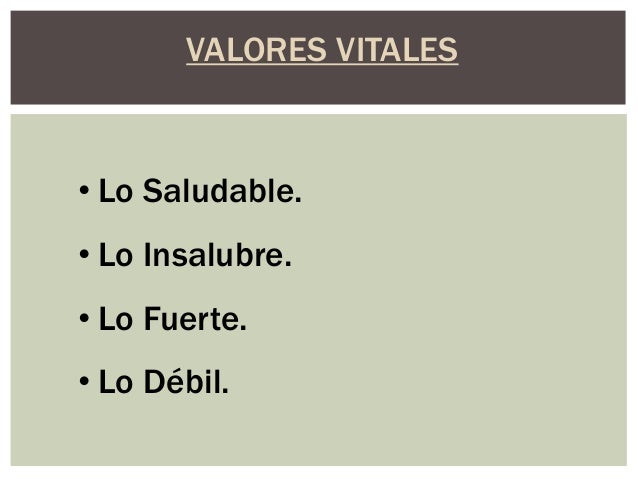 Valores vitales