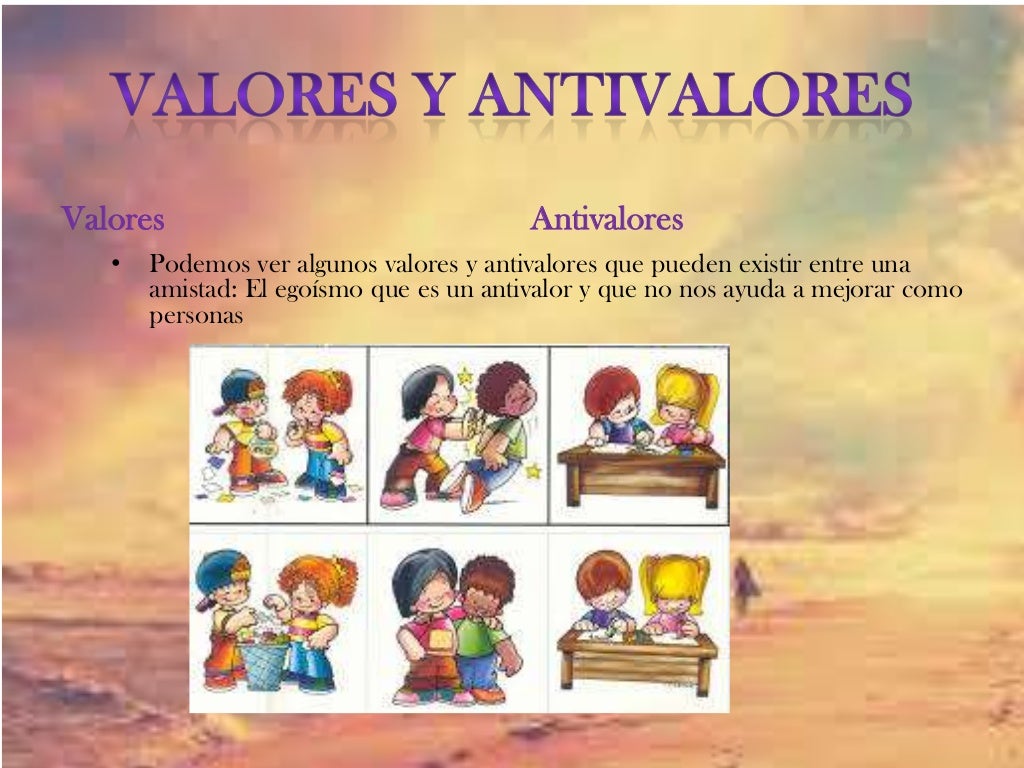 Valores y antivalores