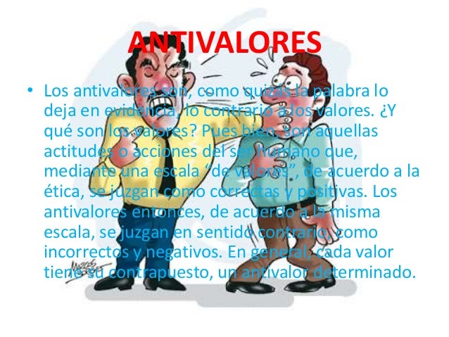 Valores y antivalores